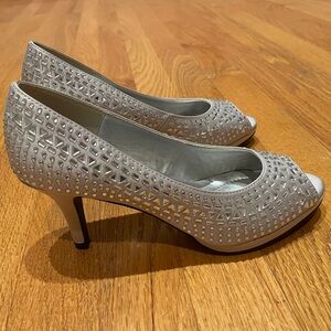 kelly & katie Gray Rhinestone Heels